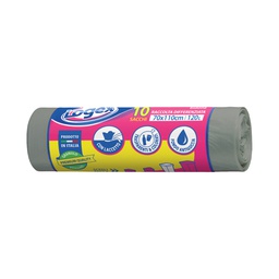 [57548] 10 SACCHI IMMONDIZIA 70X110CM 120LT HD 16mic GRIGIO LOGEX