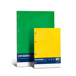 [35492] 10 separatori in cartoncino colorato 220gr 16x21cm DIVIDERELLO FAVINI