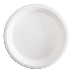 [96715] 125 Piatti tondi monouso in canna da zucchero D 23cm Signor Bio