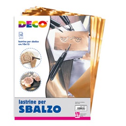 [54112] 12 LASTRINE ALLUMINIO/RAME 20x30CM 113/4 DECO