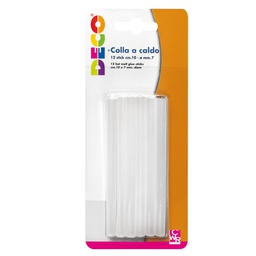 [82571] 12 stick colle per pistola mini TG02M diam. 7mm - lungh. 10cm DECO