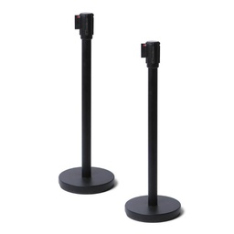 [90723] 1 Colonnina segnapercorso NERA con nastro 250cm NERO BB Economy