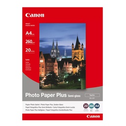 [CAN1686B021] 20 FOGLI CARTA SEMILUCIDA SATINATA PER STAMPE FOTOGRAFICHE A COLORI SG-201 A4