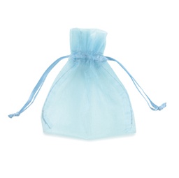 [86796] 20 Sacchetti organza Milly 8,5x10cm celeste