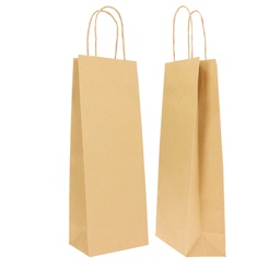[71721] 20 SHOPPERS CARTA BIOKRAFT 14X9X38CM PORTABOTTIGLIE AVANA