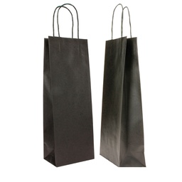 [71725] 20 SHOPPERS CARTA BIOKRAFT 14X9X38CM PORTABOTTIGLIE NERO