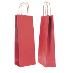 [71722] 20 SHOPPERS CARTA BIOKRAFT 14X9X38CM PORTABOTTIGLIE ROSSO