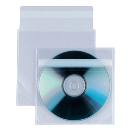 [40236] 25 BUSTE A SACCO PPL 12,5X12CM INSERT CD AR C/PATELLA ADESIVA
