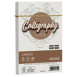 [61559] 25 BUSTE CALLIGRAPHY CANVAS 120X180MM 100GR 01 BIANCO