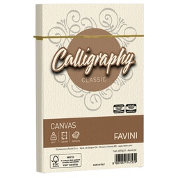 [61560] 25 BUSTE CALLIGRAPHY CANVAS 120X180MM 100GR 02 AVORIO