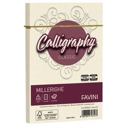 [61552] 25 BUSTE CALLIGRAPHY MILLERIGHE 120X180MM 100GR 02 AVORIO