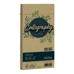 [79786] 25 buste Calligraphy Nature CRUSH 120gr 110x220mm oliva FAVINI