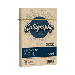 [53634] 25 buste CALLIGRAPHY PERGAMENA 120x180mm 90gr nocciola FAVINI