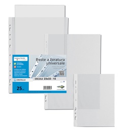 [25994] 25 BUSTE FORATE 23X33-15 ERCOLE PVC SEI ROTA