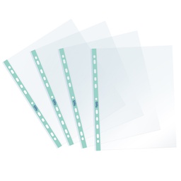 [94519] 25 Buste forate c/ banda azzurro Pastel 22x30cm Favorit