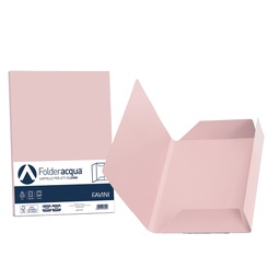 [64430] 25 cartelline 3 lembi ACQUA 200gr 24,5x34,5cm rosa FAVINI