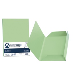 [64432] 25 cartelline 3 lembi ACQUA 200gr 24,5x34,5cm verde chiaro FAVINI