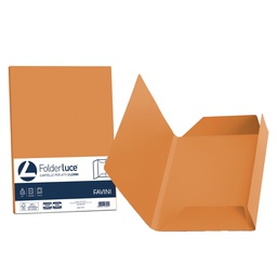 [32662] 25 cartelline 3 lembi LUCE 200gr 24,5x34,5cm arancio FAVINI
