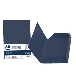 [86588] 25 cartelline 3 lembi LUCE 200gr 24,5x34,5cm blu cobalto FAVINI