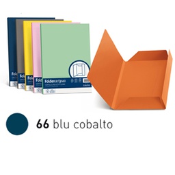 [86588] 25 cartelline 3 lembi LUCE 200gr 24,5x34,5cm blu cobalto FAVINI