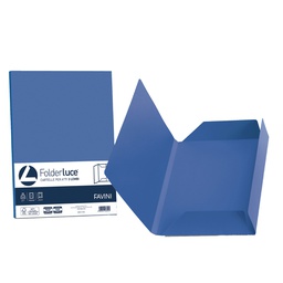 [32669] 25 cartelline 3 lembi LUCE 200gr 24,5x34,5cm blu prussia FAVINI