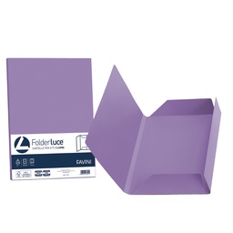 [32668] 25 cartelline 3 lembi LUCE 200gr 24,5x34,5cm violetto FAVINI