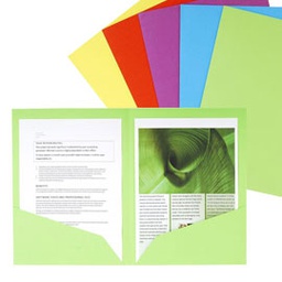 [71854] 25 CARTELLINE A DOPPIA TASCA 220gr 24x32cm MIX 5 COLORI BAHIA 220