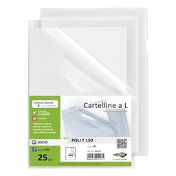 [71933] 25 CARTELLINE A L 21X29,7 POLI T 150 PPL LISCIO SEI