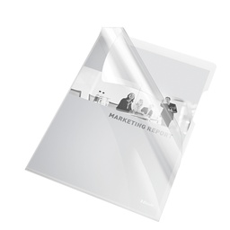 [45796] 25 CARTELLINE A L 21X29,7 PVC LISCIA CRISTALLO NEUTRO ESSELTE