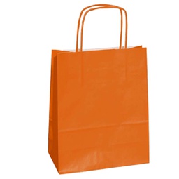 [76998] 25 SHOPPERS CARTA KRAFT 18x8x24CM TWISTED ARANCIONE