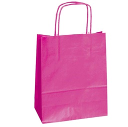 [64920] 25 SHOPPERS CARTA KRAFT 22X10X29CM TWISTED MAGENTA