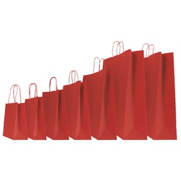[57088] 25 SHOPPERS CARTA KRAFT 45X15X50CM TWISTED rosso