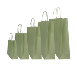 [96037] 25 shoppers Twisted carta kraft 26x11x35cm salvia Mainetti Bags