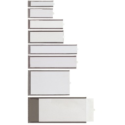 [25230] 2 PORTAETICHETTE ADESIVE IES A4 65X140MM SEI