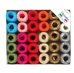 [88176] 30 ovine rafia sintetica 6802 5mmx20mt assortimento natale Brizzolari