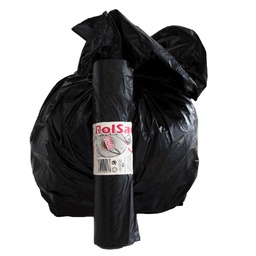 [89607] 30 Sacchi nero 55x70cm 38Lt 19mic Rolsac
