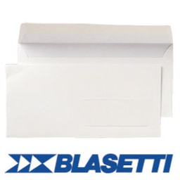 [46152] 500 BUSTE BIANCHE 110X230MM 90GR S/FINESTRA C/STRIP BLASETTI