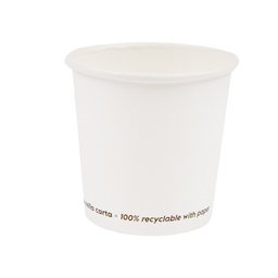 [96728] 50 Bicchieri in carta 100ml bianco Signor Bio