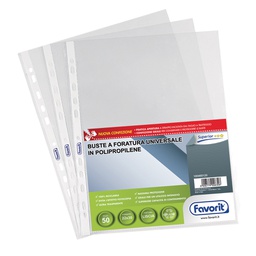 [37636] 50 BUSTE FORATE 22X30 1725/15 SUPERIOR LISCIA PPL FAVORIT