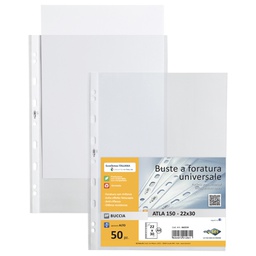 [64510] 50 buste forate ATLA 150 BA 22x30cm pesanti SEI ROTA