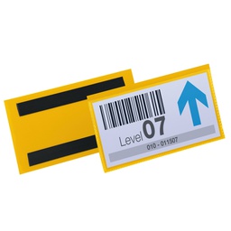 [90107] 50 buste identificazione magnetiche 150x67mm art.1742 Giallo DURABLE
