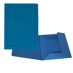 [44853] 50 CARTELLINE 3 LEMBI AZZURRO C/STAMPA 200GR