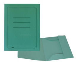 [44852] 50 CARTELLINE 3 LEMBI VERDE C/STAMPA 200GR