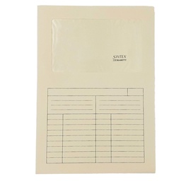 [77420] 50 Cartelline a L c/finestra avorio 120gr Sintex Blasetti