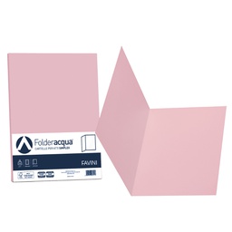 [64436] 50 cartelline semplici ACQUA 200gr 25x34cm rosa FAVINI