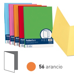 [32653] 50 cartelline semplici LUCE 200gr 25x34cm arancio FAVINI