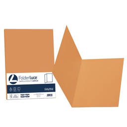 [32653] 50 cartelline semplici LUCE 200gr 25x34cm arancio FAVINI