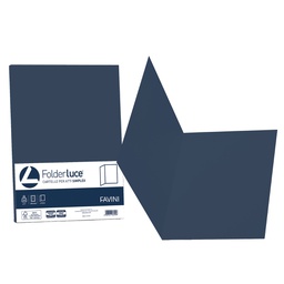 [86586] 50 cartelline semplici LUCE 200gr 25x34cm blu cobalto FAVINI