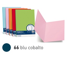 [86586] 50 cartelline semplici LUCE 200gr 25x34cm blu cobalto FAVINI