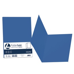 [32659] 50 cartelline semplici LUCE 200gr 25x34cm blu prussia FAVINI